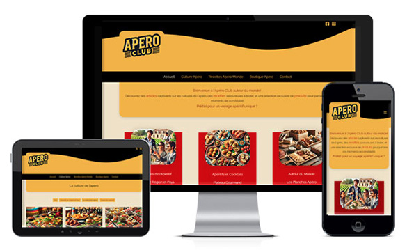 portfolio site vitrine apero-club