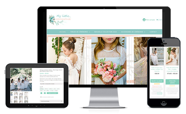 portfolio boutique ecommerce my little ceremonie